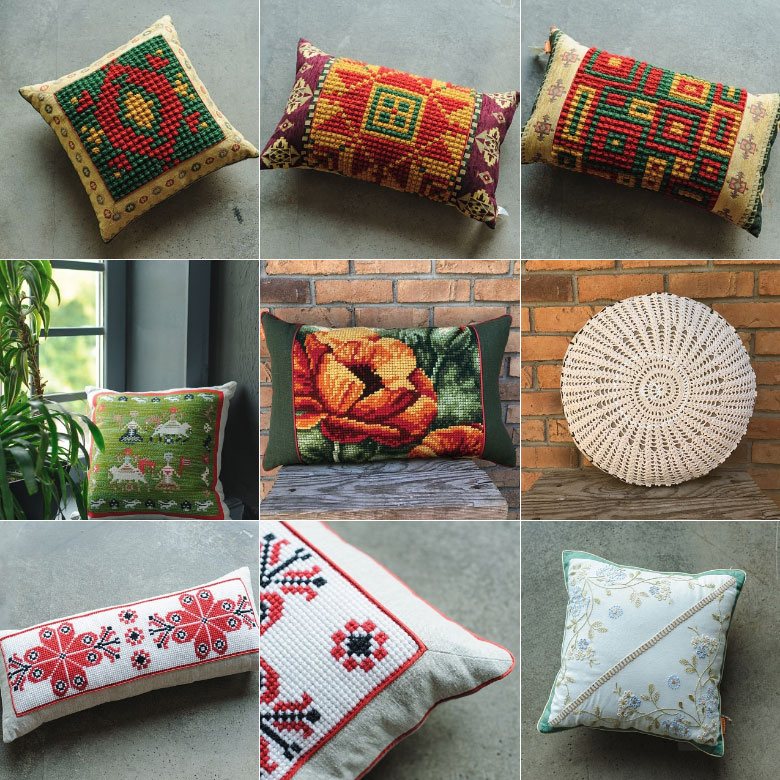 Пример ассортимента декоративных подушек