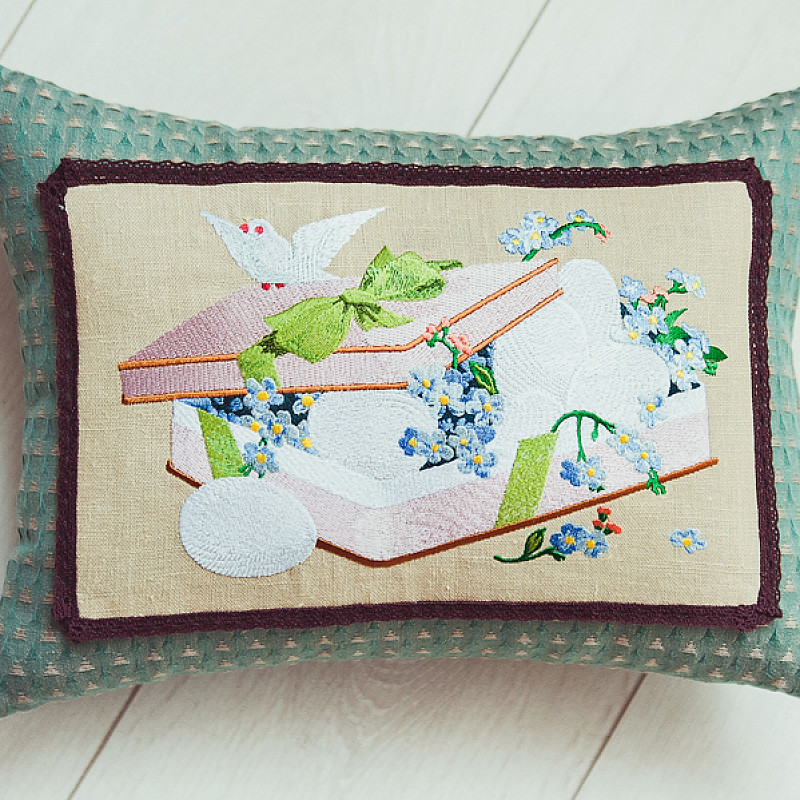 Пасхальная подушечка зеленая