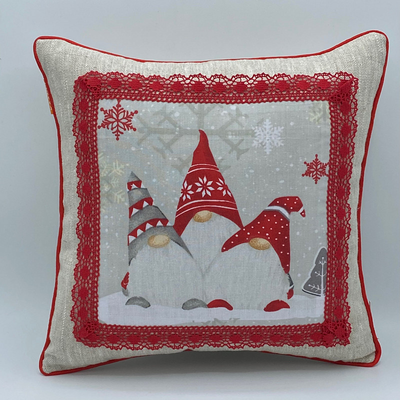 Трио новогодних гномов 30х30 см