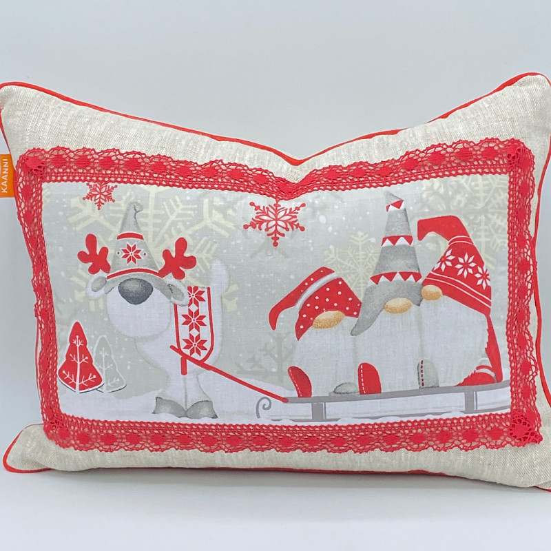 Три гнома на санях 30х40 см