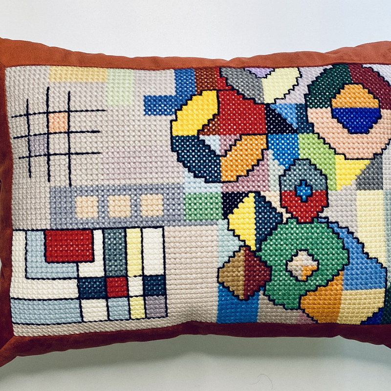 По мотивам работ Василия Кандинского 3 бархат гобелен 60х45 см