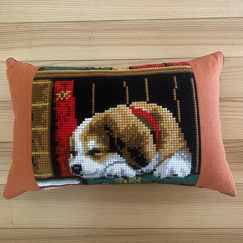 Щенок в библиотеке 40х60 см