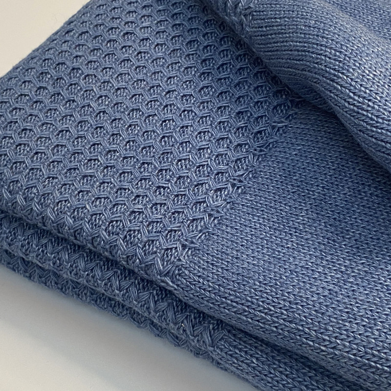 Вязаный плед джинс 170х190 см