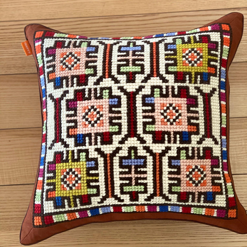 Этно-стиль квадратная терракот 45х45 см