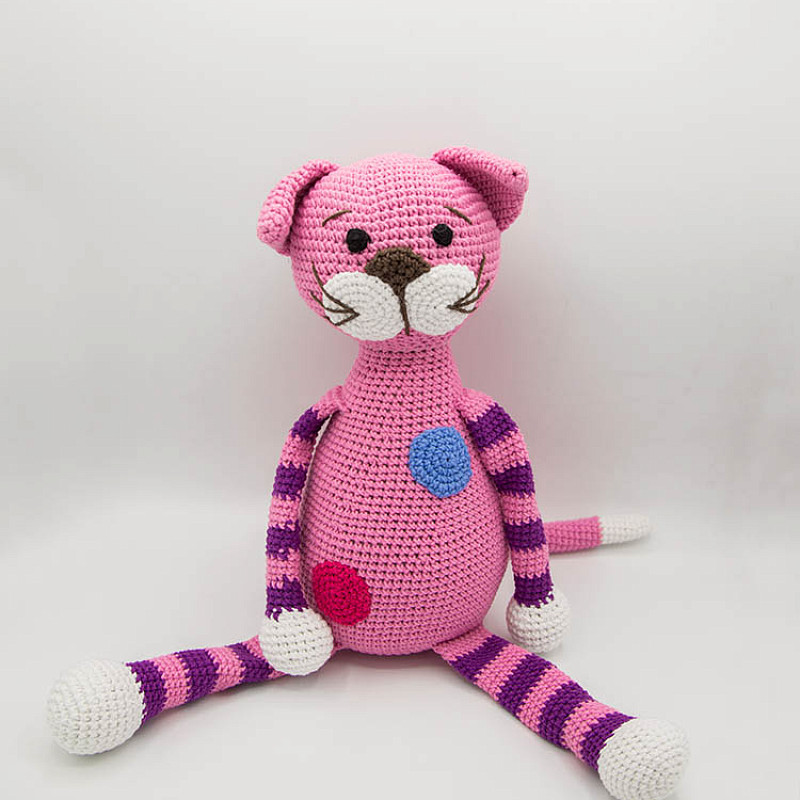 Котик розовый 45 см